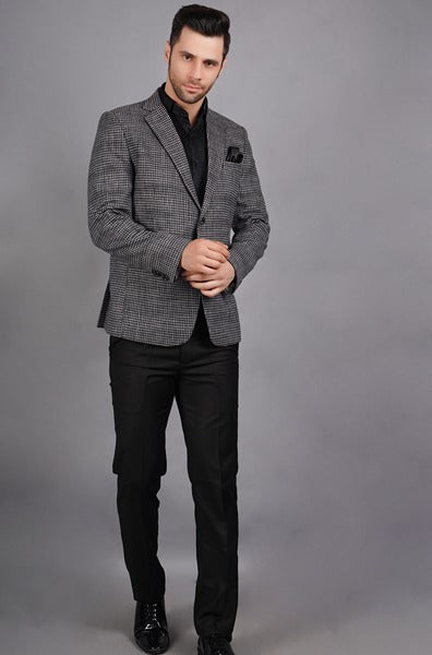 Black And White Check Blazer shop soniyag