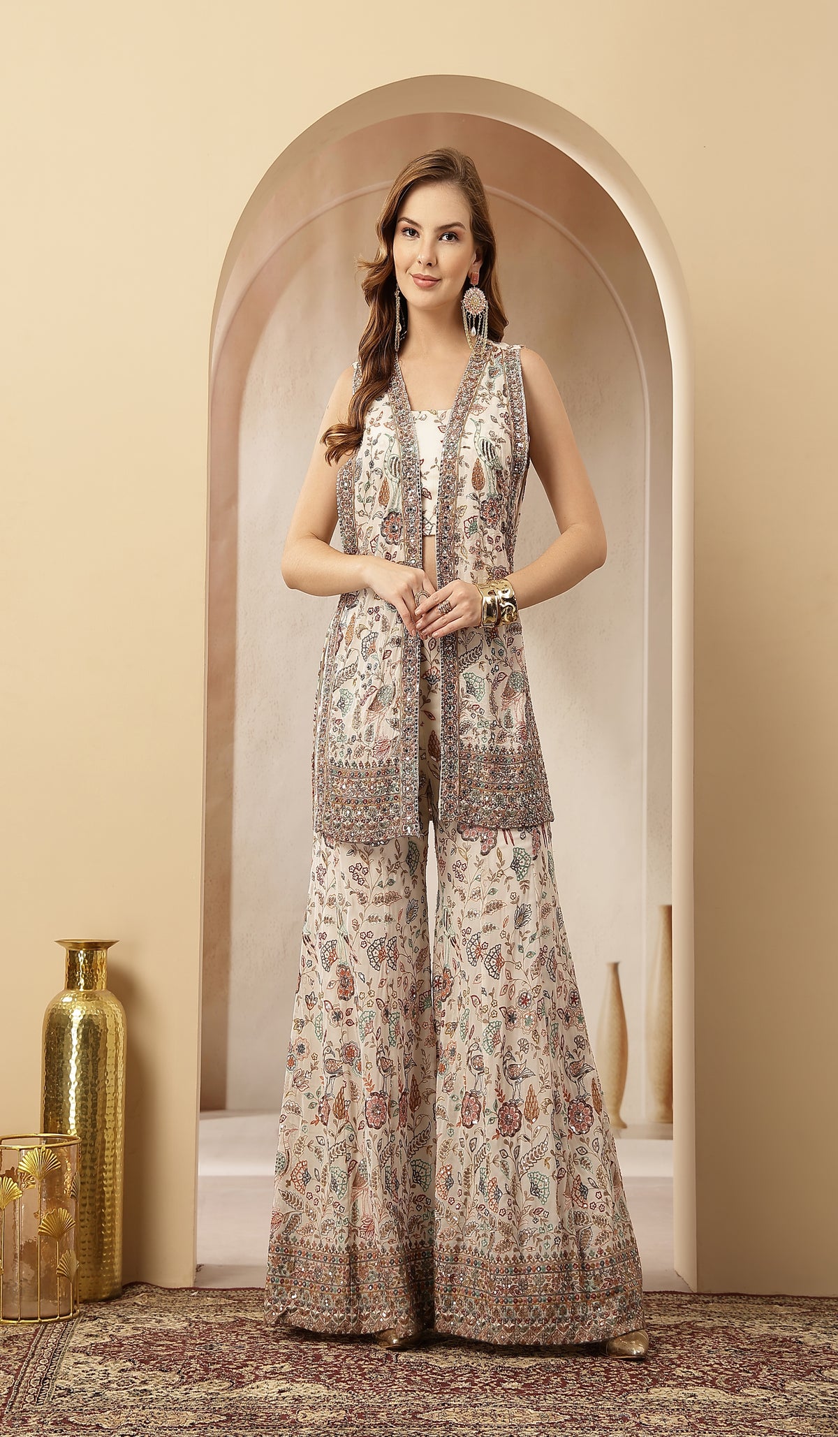 Noor-E-Bahar Ivory Co-Ord Set