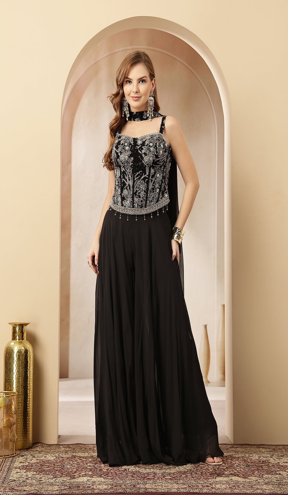 Noor-E-Siyah A Velvet Corset