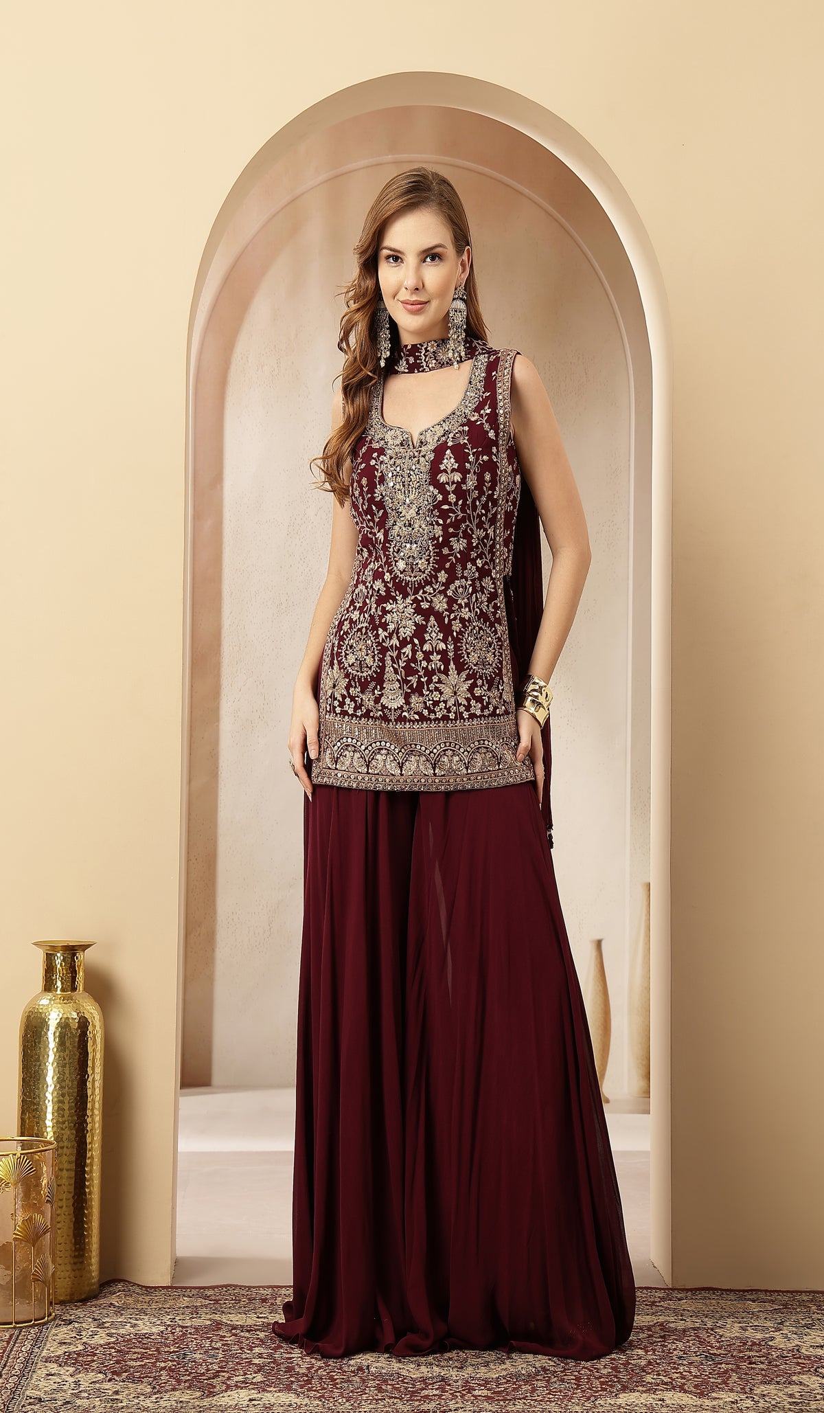 Ruhani Sleeveless Velvet Kurta Set
