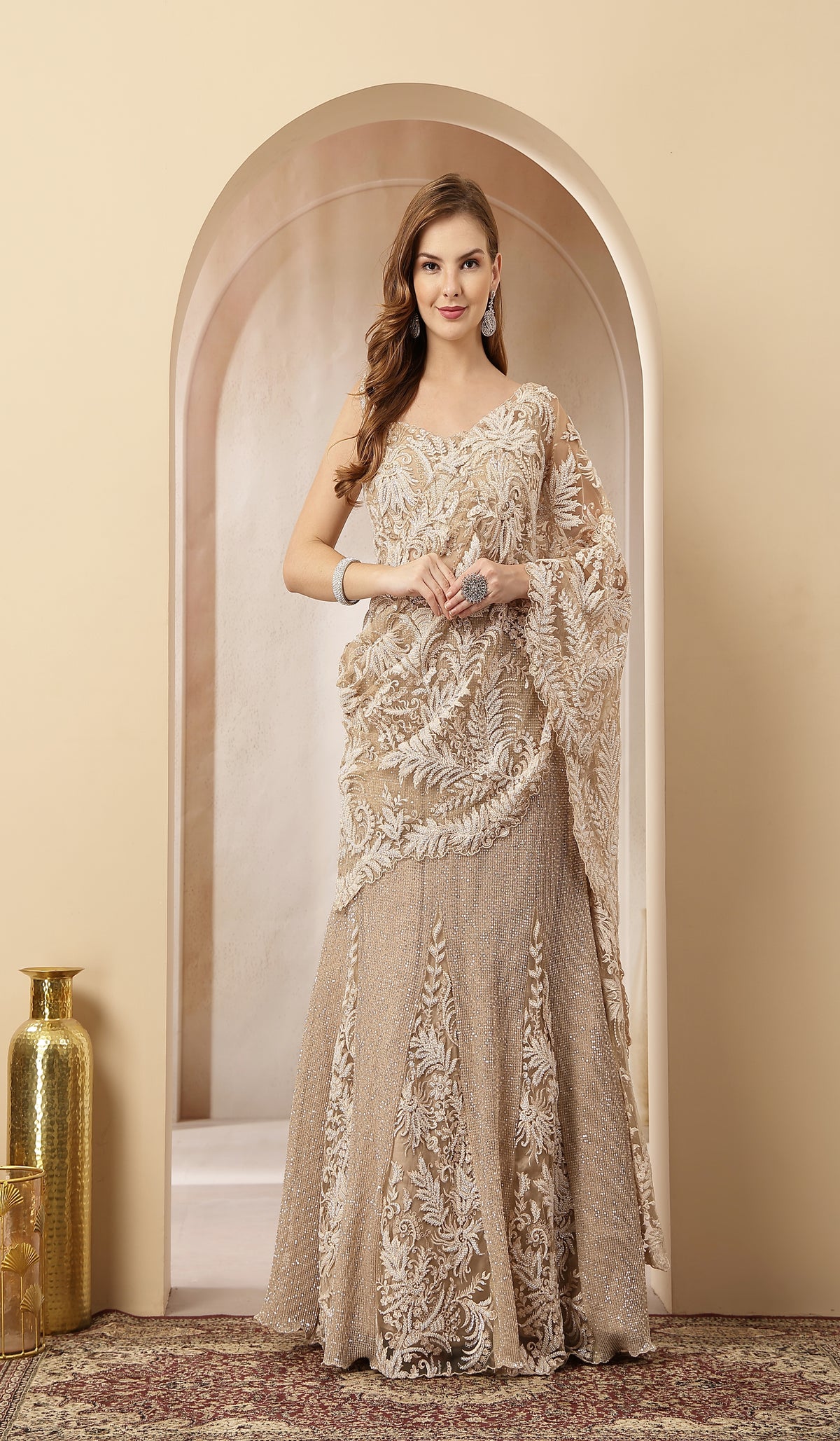 Noor Pre-Draped Saree Gown