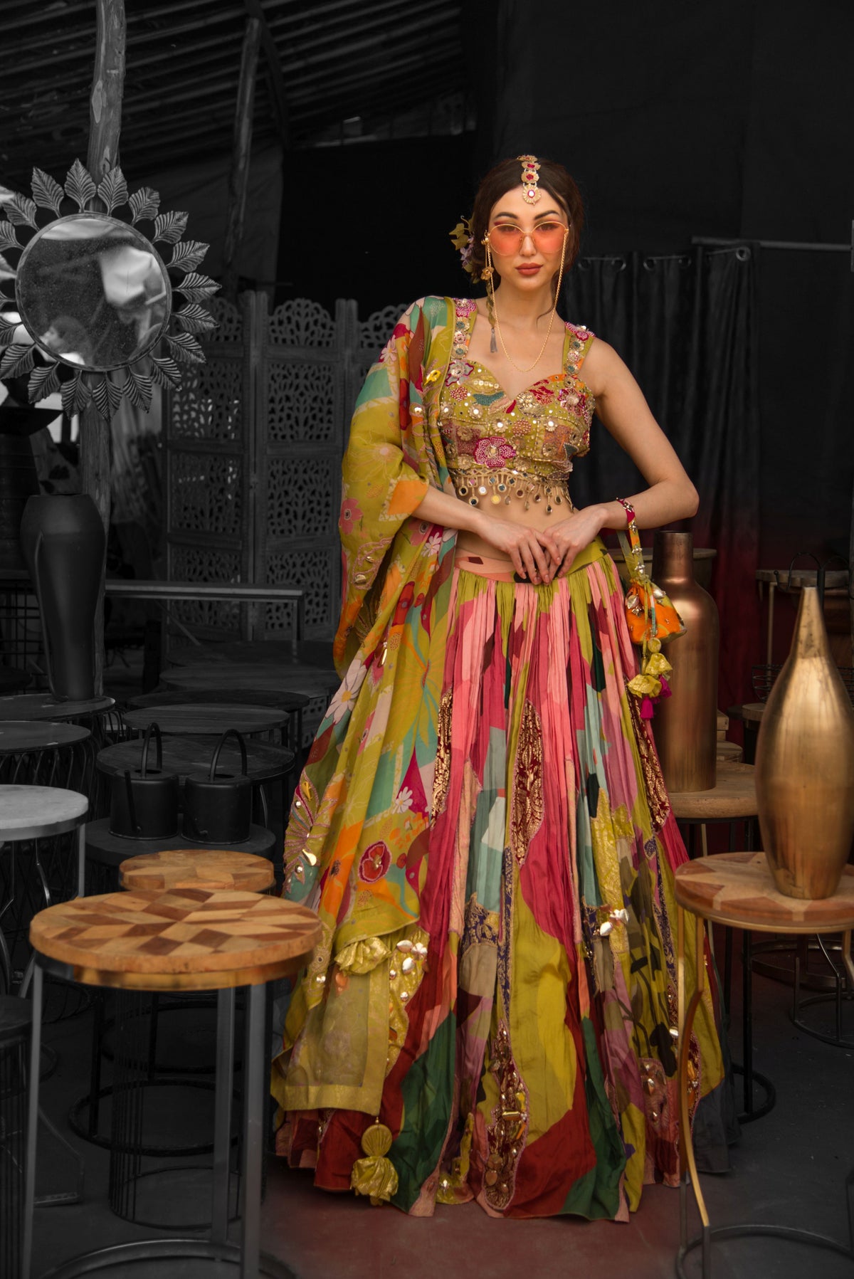 Printed lehenga set