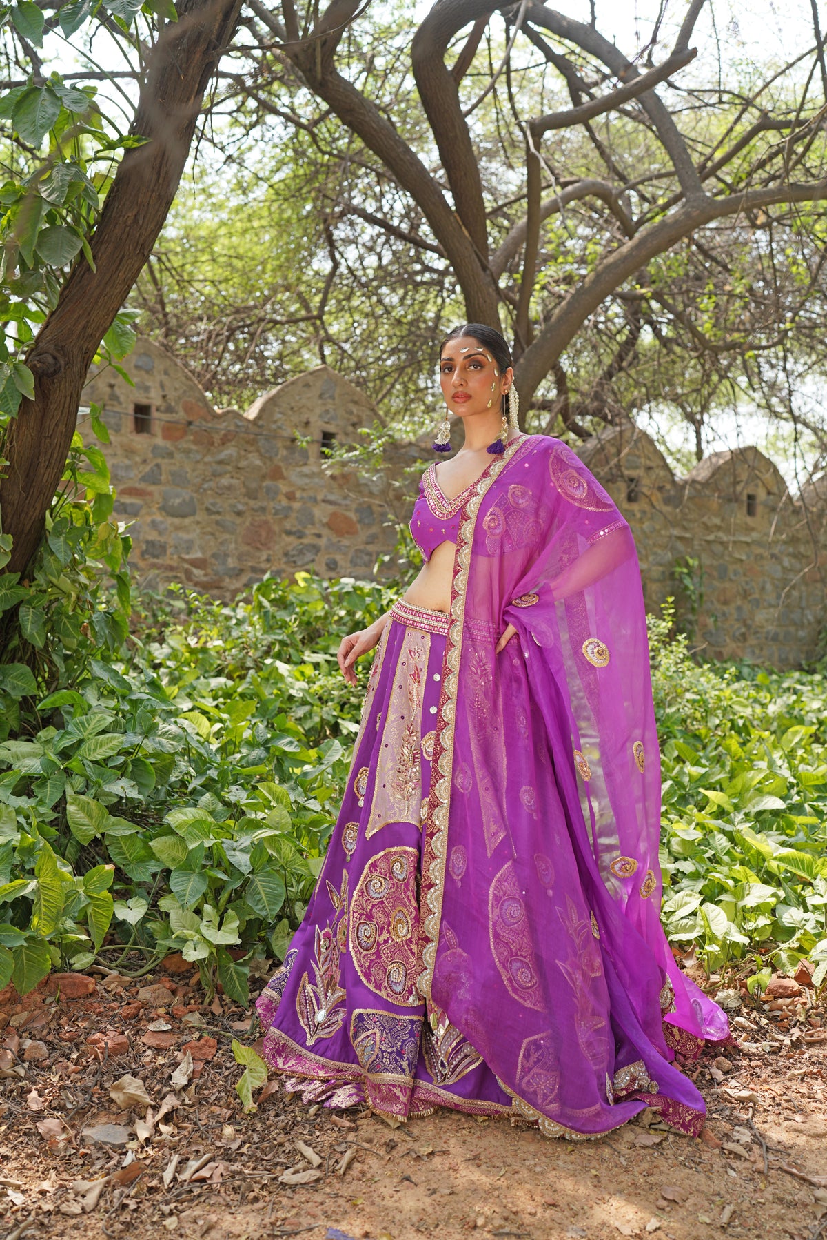Royal Purple Silk Lehenga Set for Mehendi & Festive Celebrations