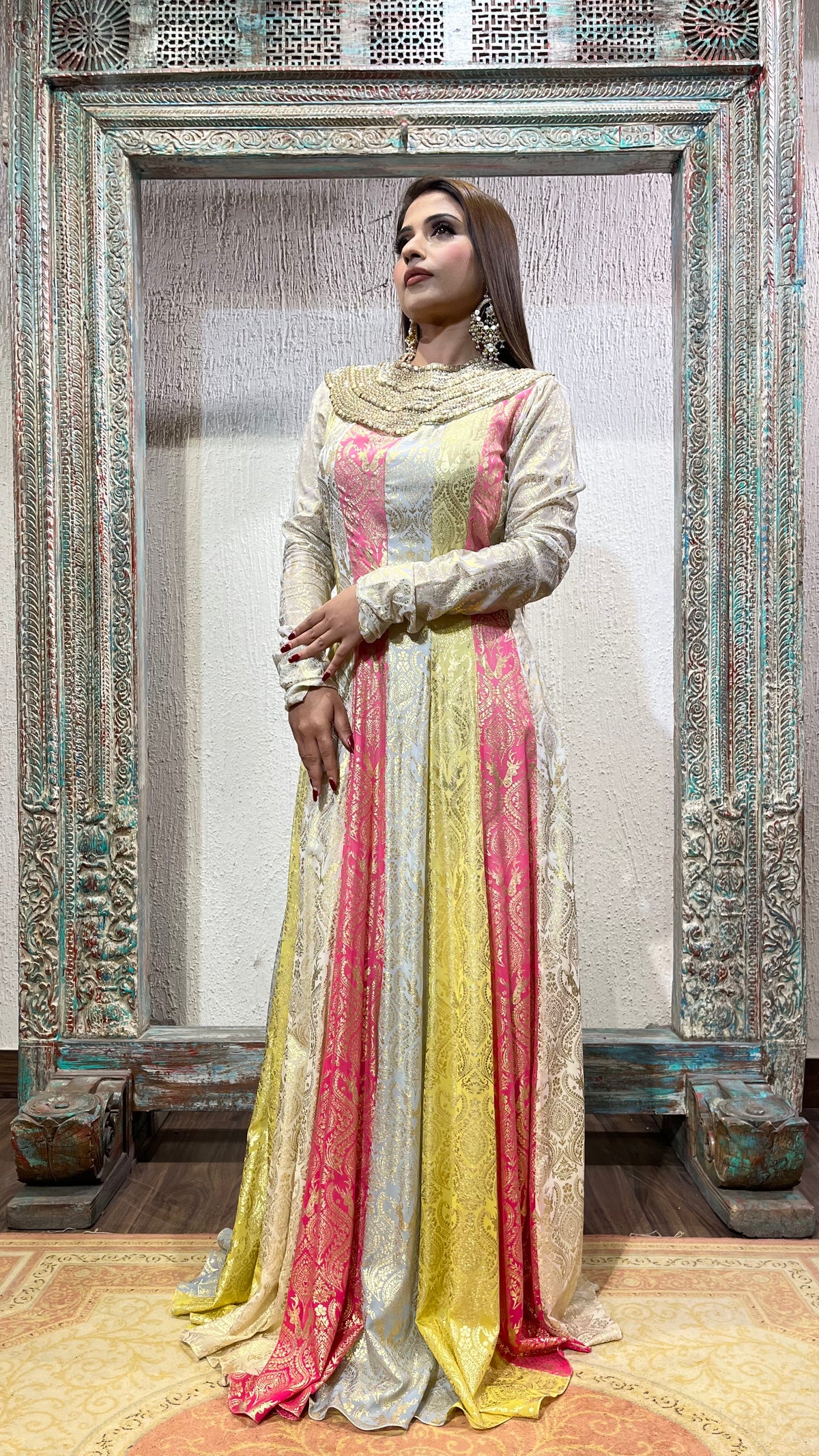 multi color Anarkali suit