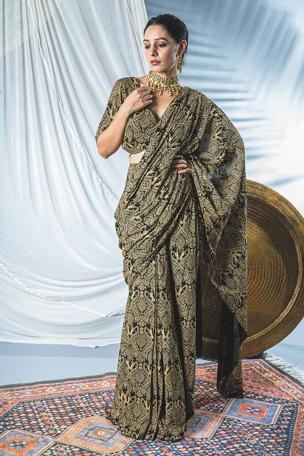 Printed Drape Saree