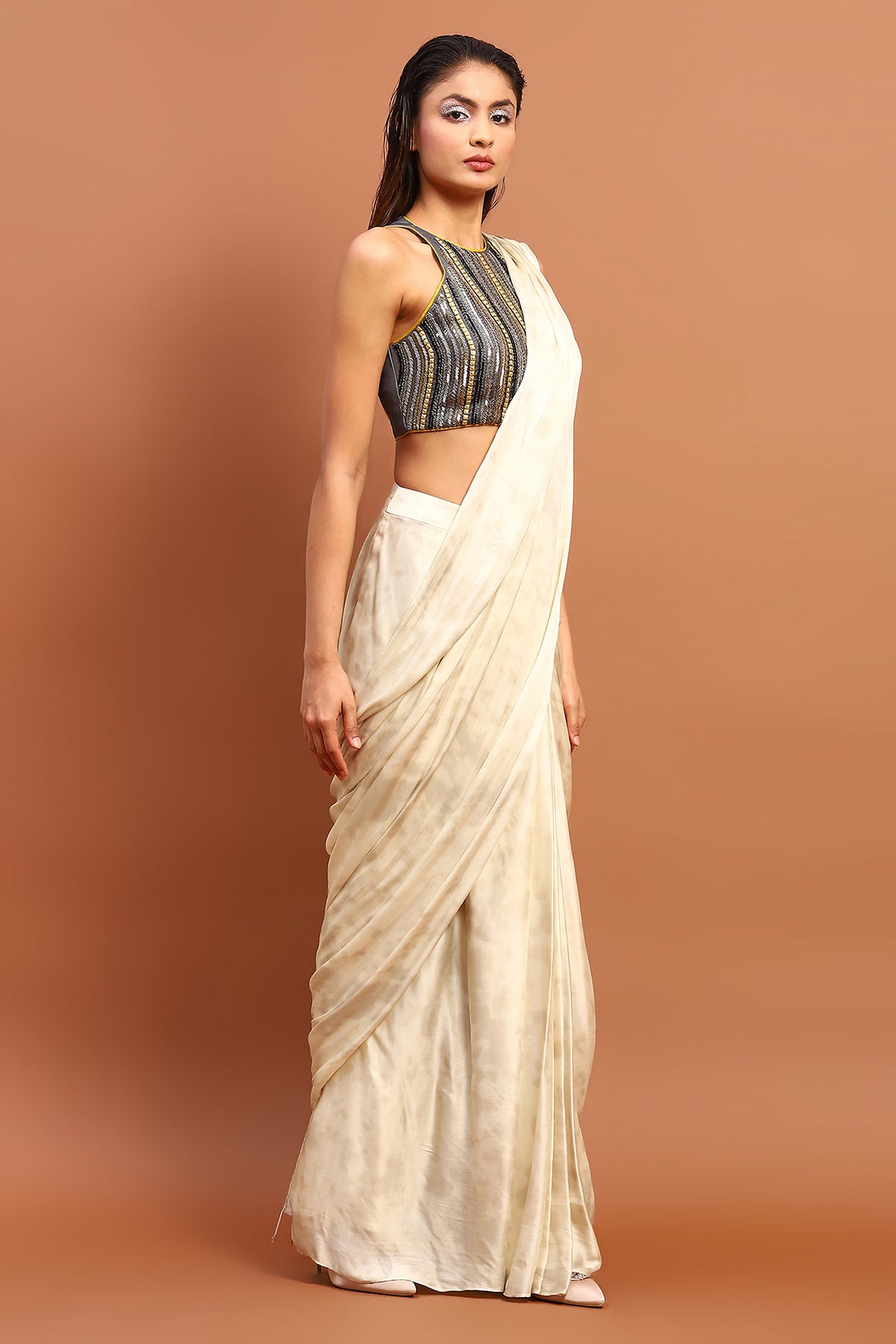 Two Piece Drape Saree Set – shop soniyag