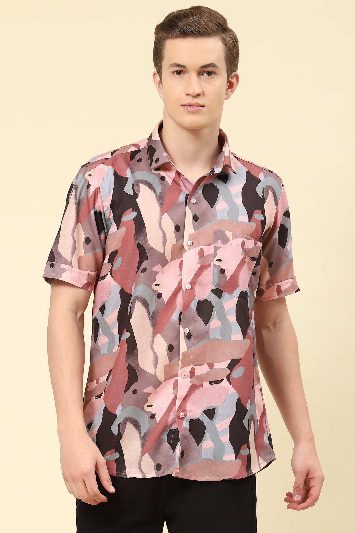 Printed Multi Coloured Beach Wear Shirt