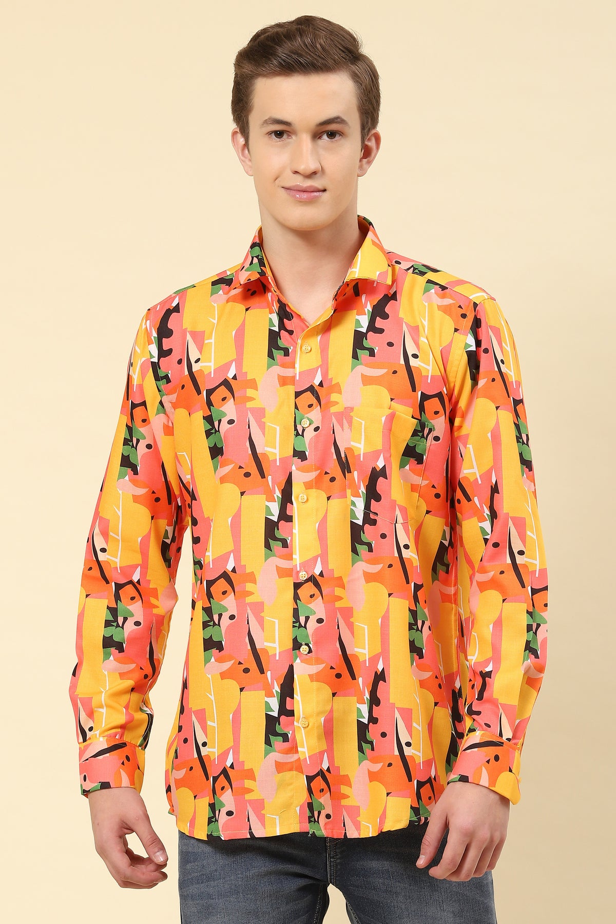 Printed Multi Coloured Beach Wear Shirt