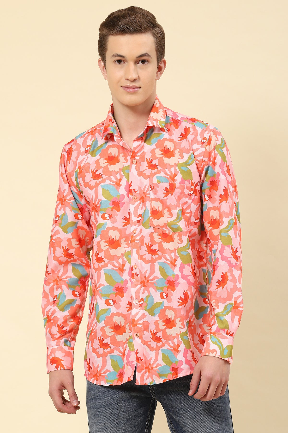 Printed Multi Coloured Beach Wear Shirt