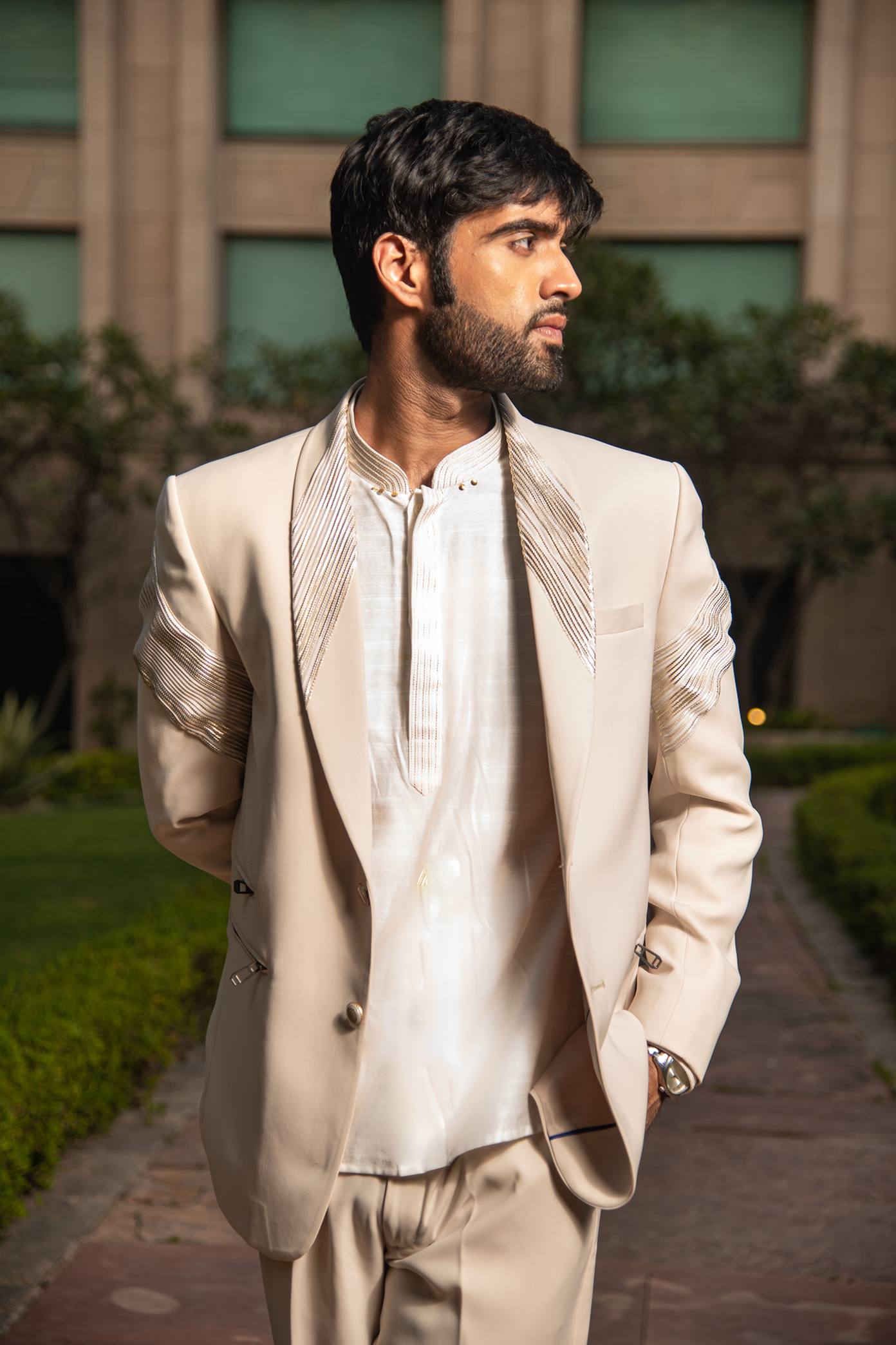 Cream colour tuxedo clearance