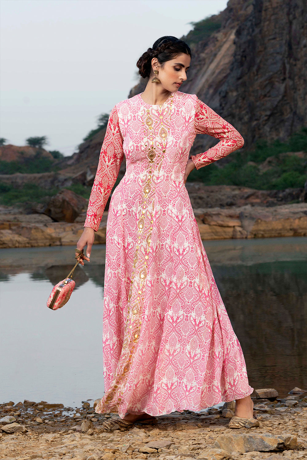 Baby Pink Anarkali Suit