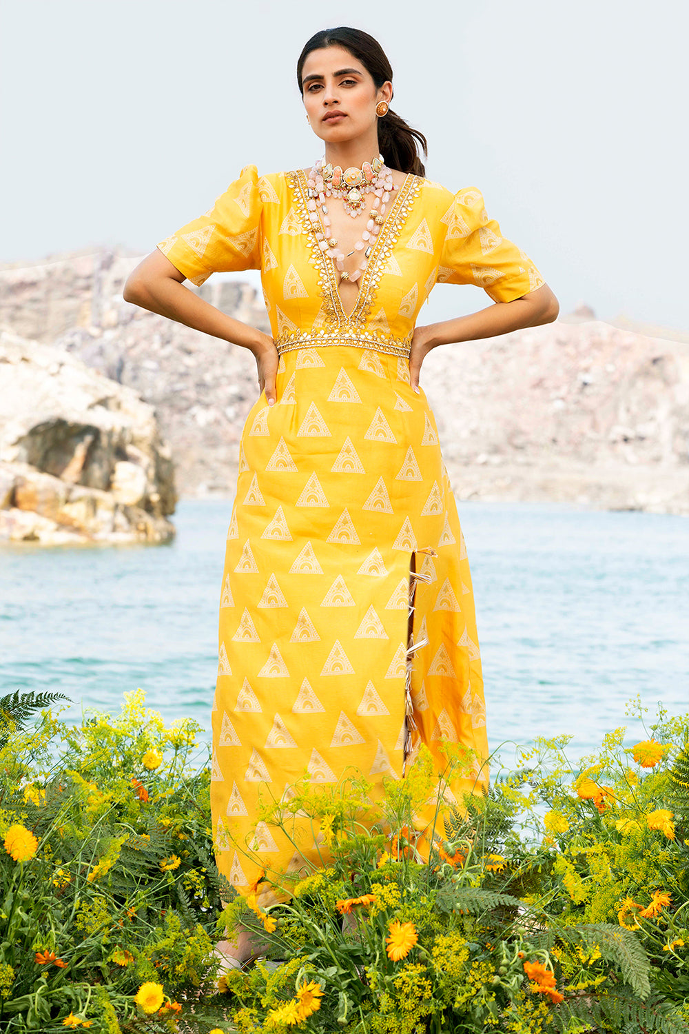 Yellow Anarkali Suit